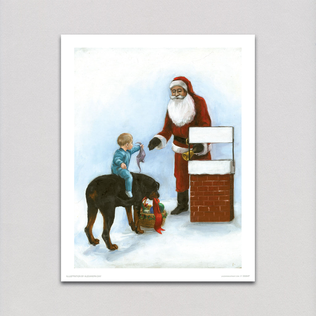Carl Helping at Christmas - Good Dog, Carl Art Print