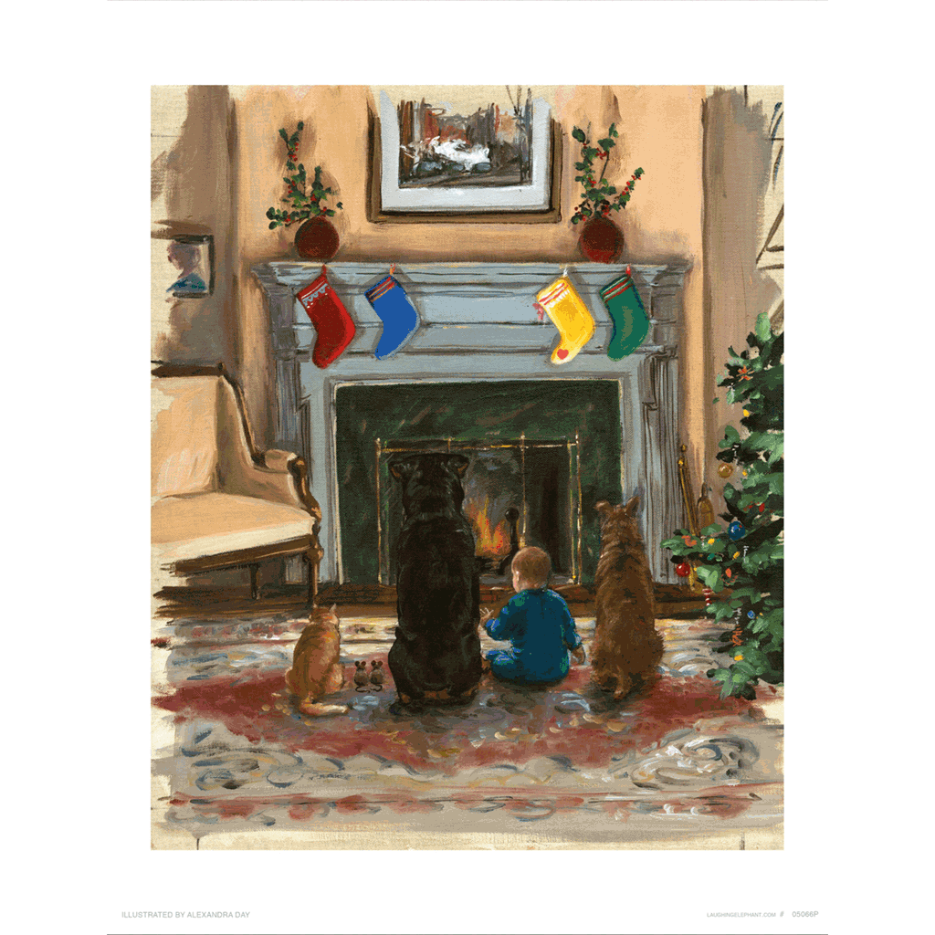 Waiting for Santa - Good Dog, Carl Art Print