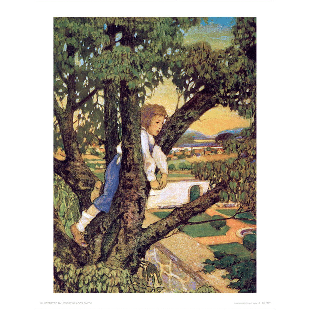 A Boy in a Tree - Jessie Willcox Smith Art Print