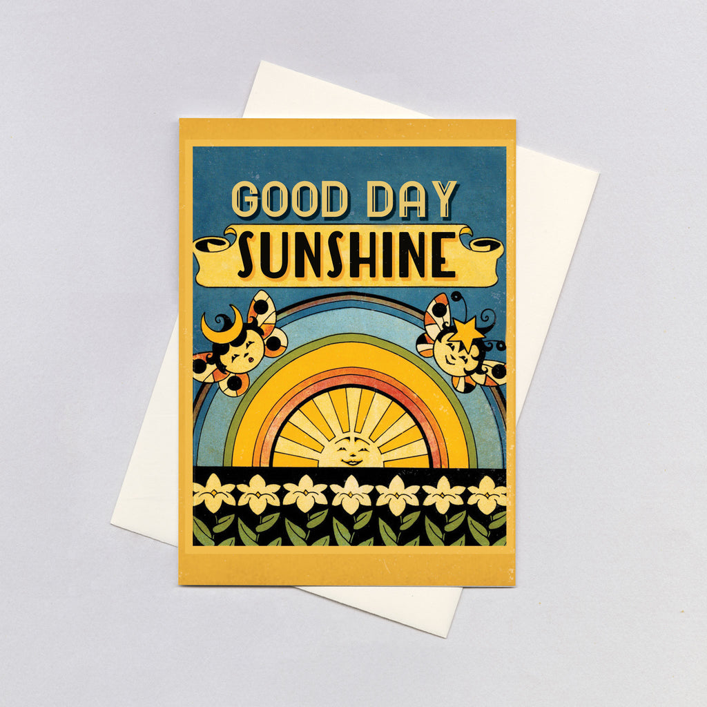 Smiling Sun - Moon and Stars - Encouragement Greeting Card