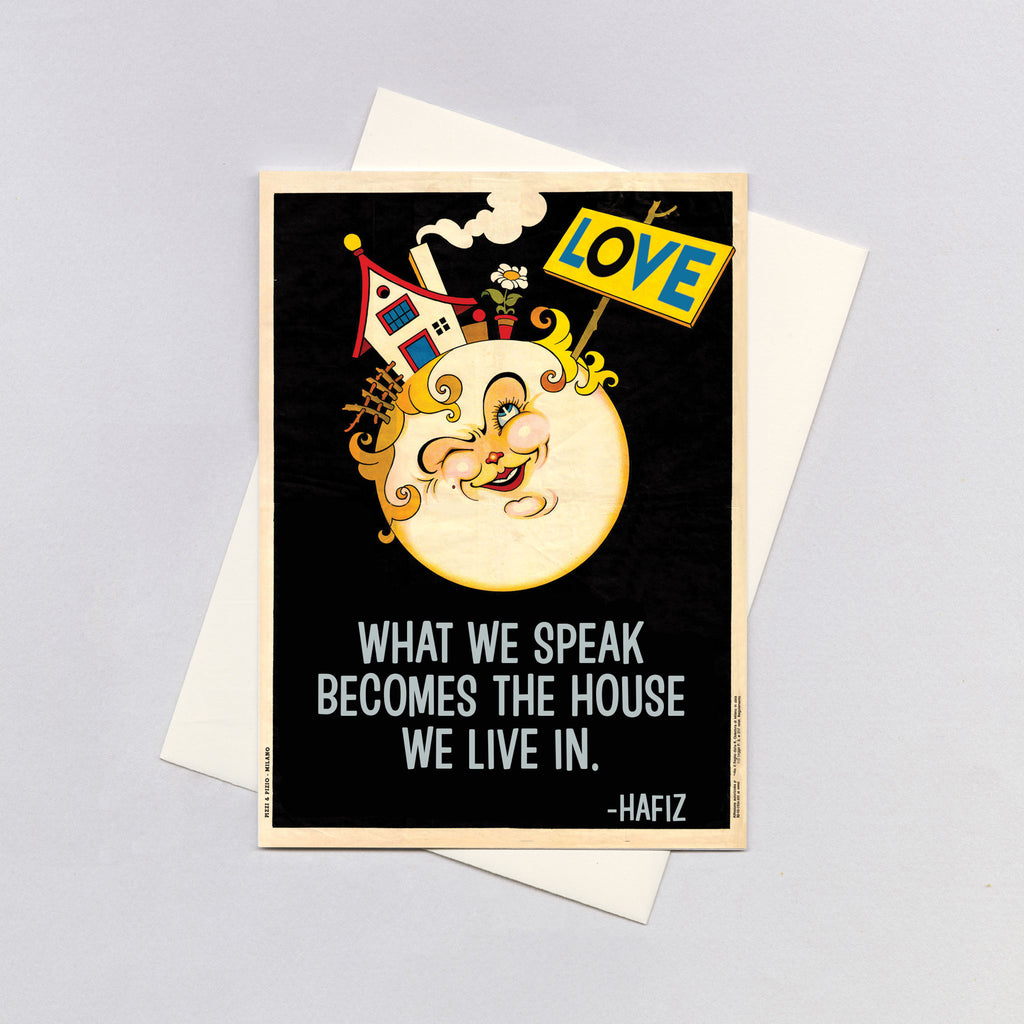 World with a 'Love' Sign - Encouragement Greeting Card