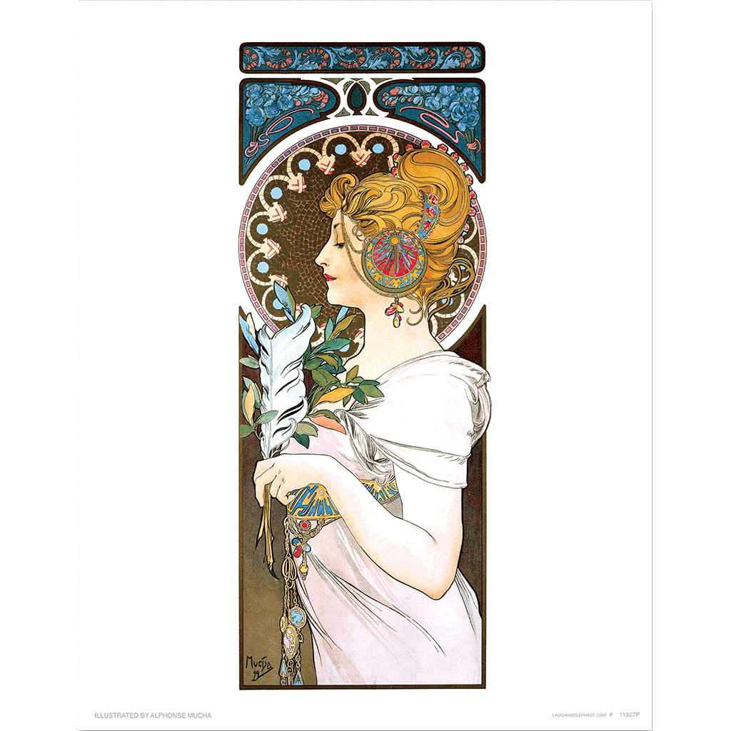 The Feather - Alphonse Mucha Art Print