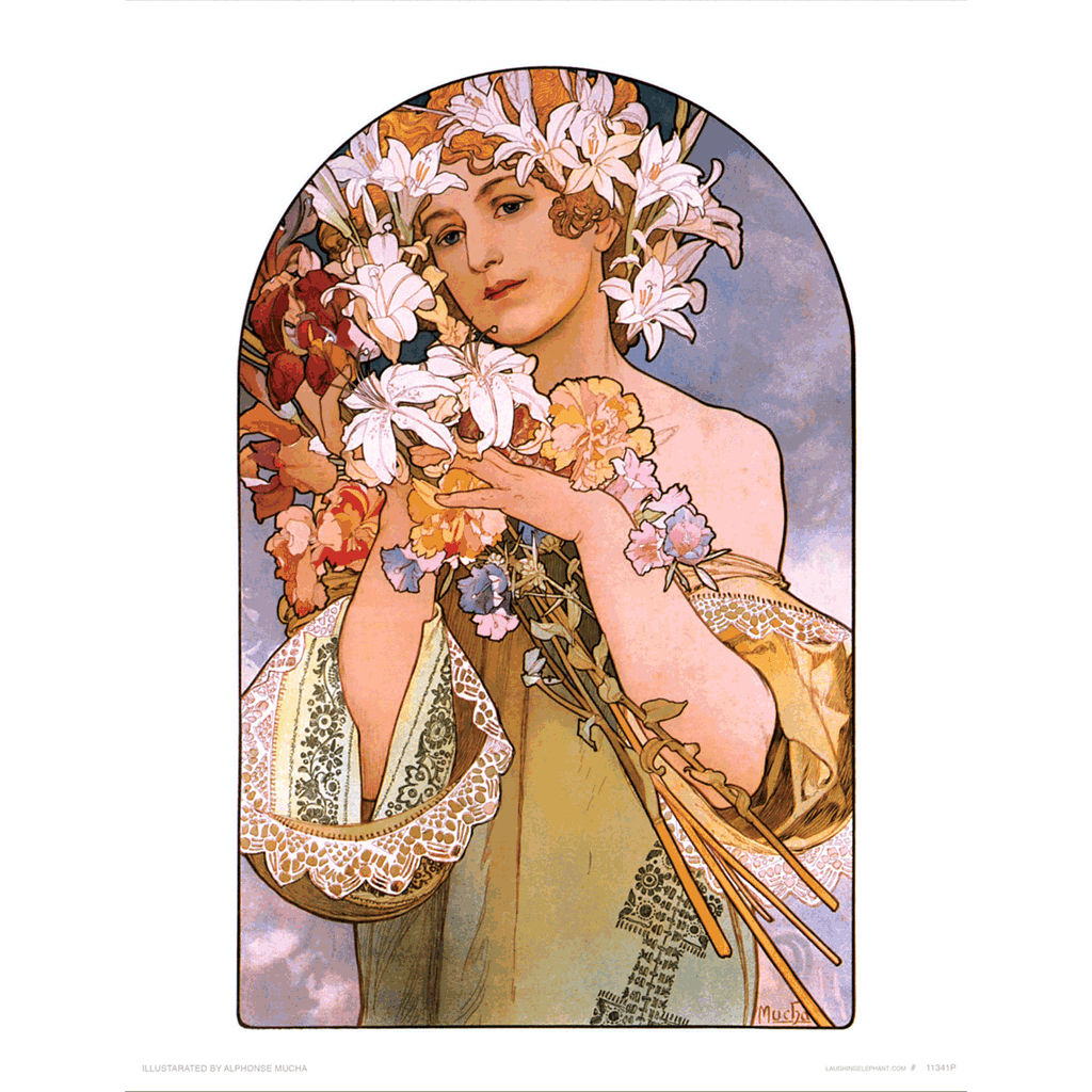 The Bouquet - Alphonse Mucha Art Print