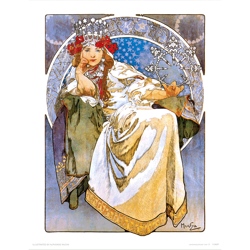 Queen of the Stars - Alphonse Mucha Art Print