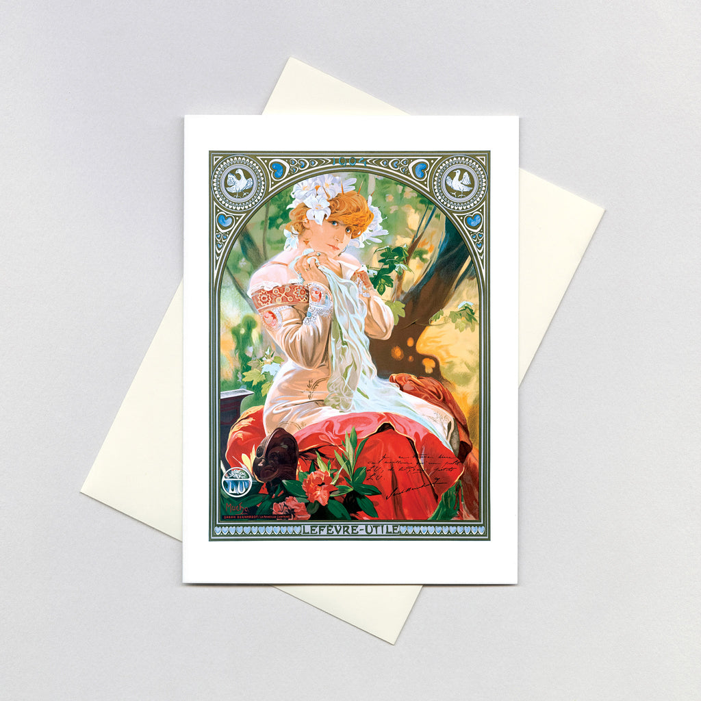The Distant Princess - Alphonse Mucha Greeting Card