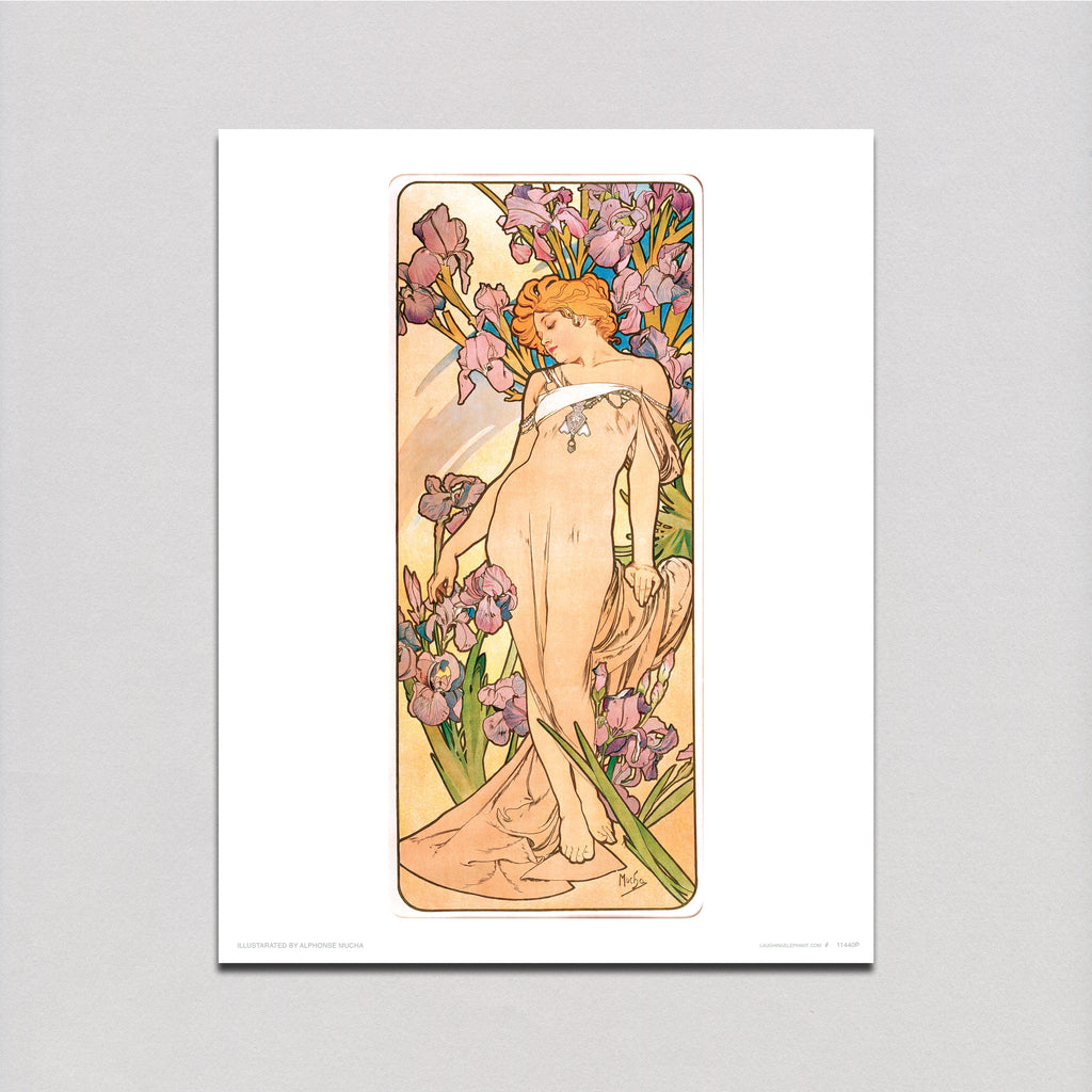 Lady Iris - Alphonse Mucha Art Print