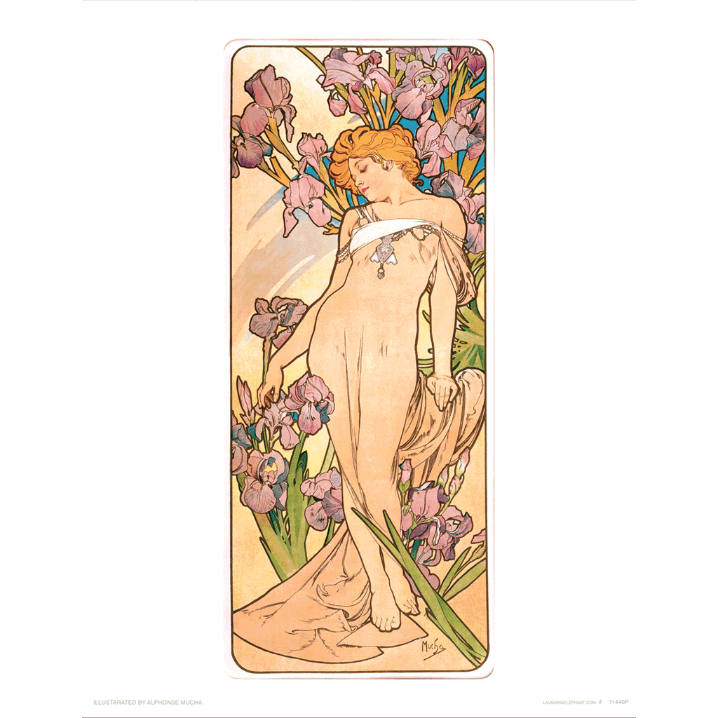 Lady Iris - Alphonse Mucha Art Print