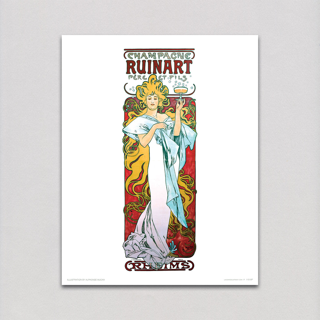 Champagne Ruinart - Alphonse Mucha Art Print