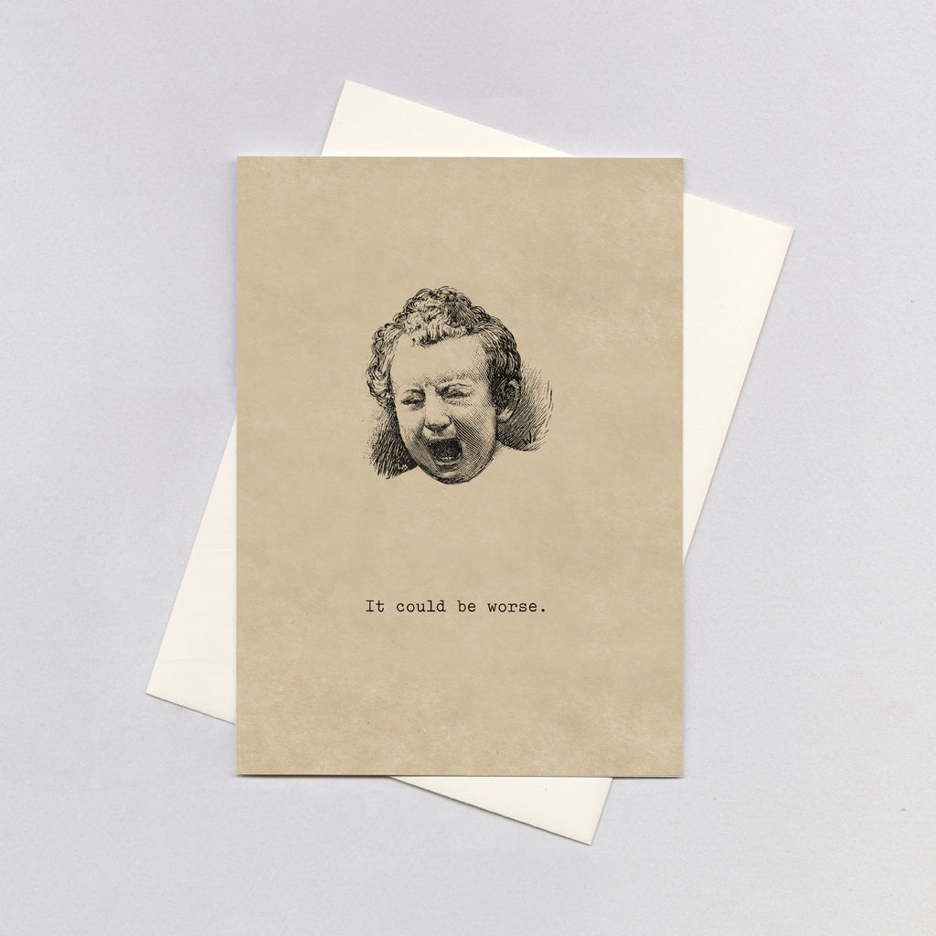 Crying Baby - Encouragement Greeting Card