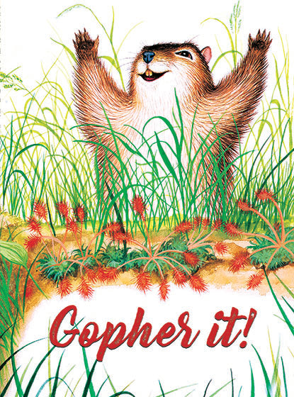 Happy Gopher - Birthday Greeting Card