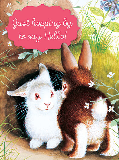 Bunnies Meeting - Thinking of You Greeting Card
