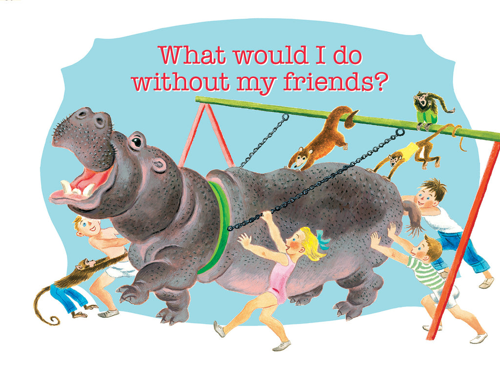 Hippo and Children - Friendship Greeting Card