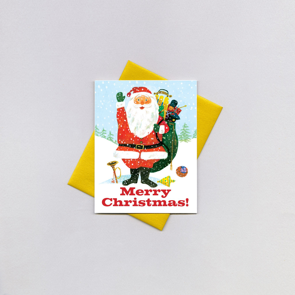 Santa Waving - Christmas Greeting Card