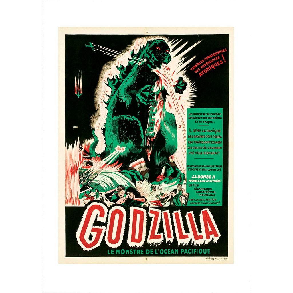 Godzilla Poster - Retro Movie Posters Greeting Card – Laughing Godzilla Poster - Retro Movie Posters Greeting Card – Laughing