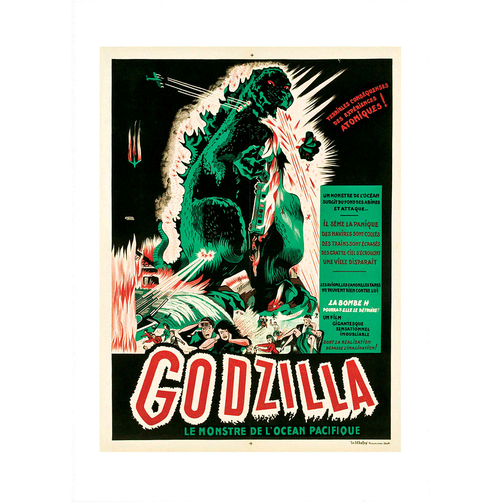 Godzilla Poster - Retro Movie Posters Greeting Card