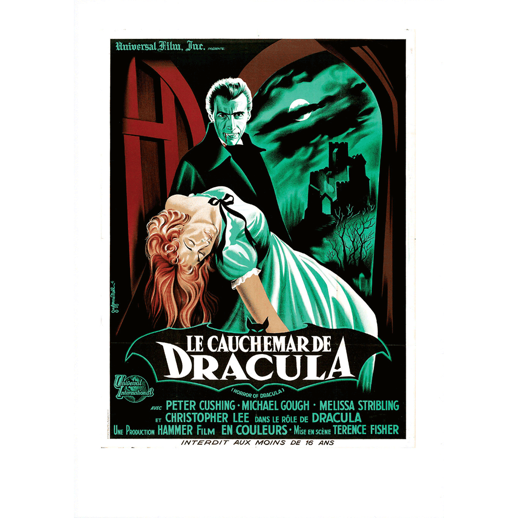Horror of Dracula Poster - Retro Movie Posters Greeting Card