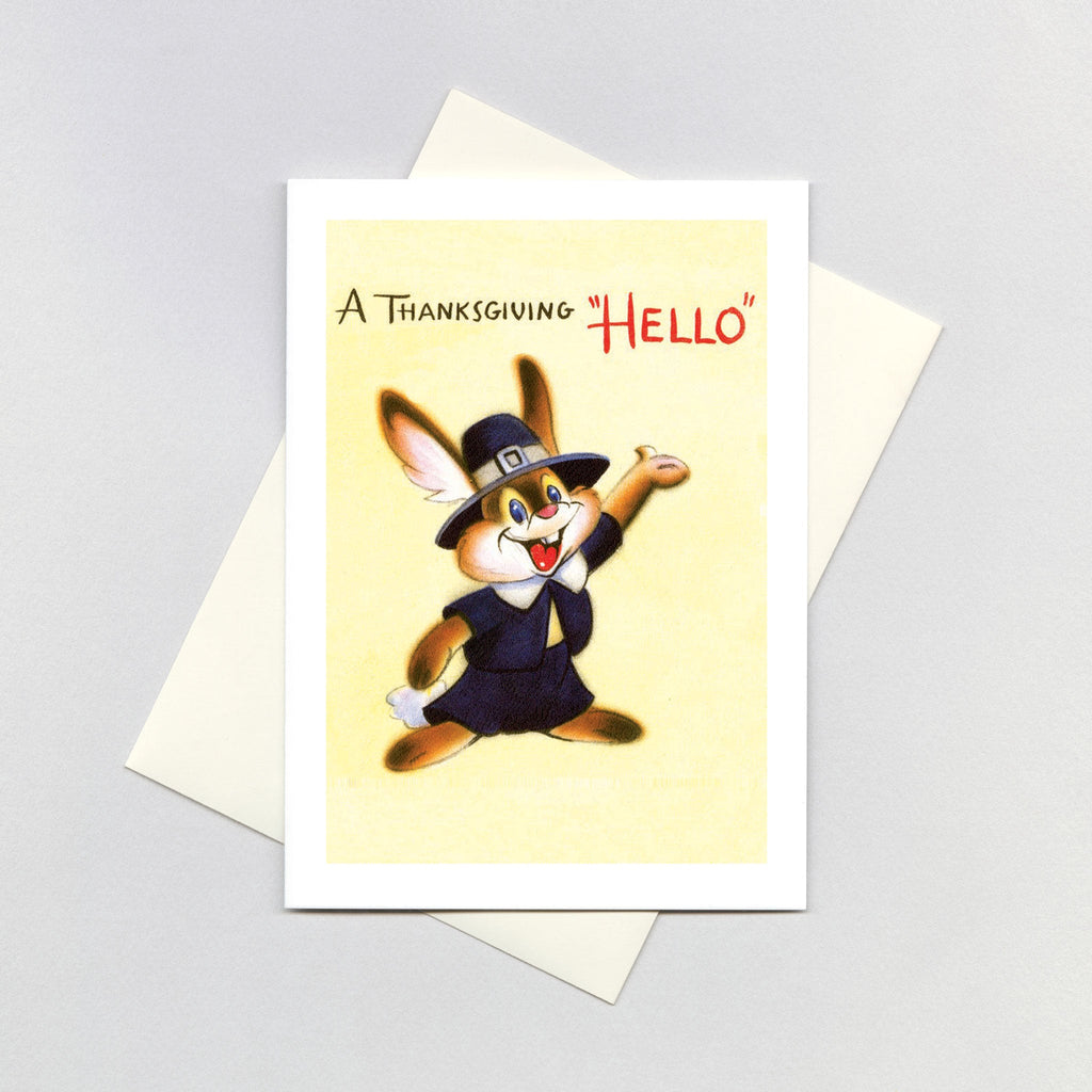 A Thanksgiving Hello - Thanksgiving Greeting Card