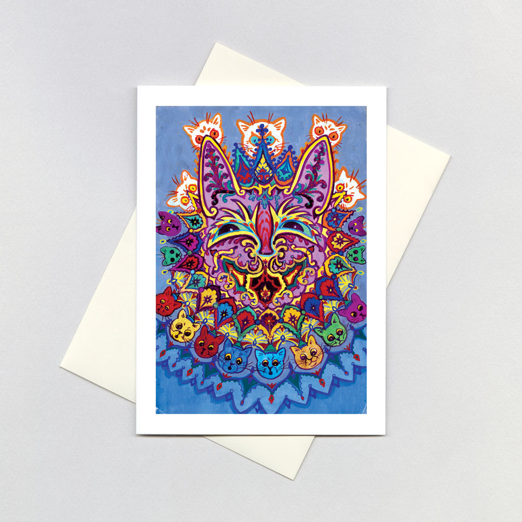 Psychedelic Cat - Louis Wain Greeting Card