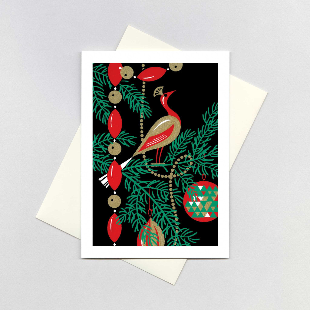 Peacock Ornament - Christmas Greeting Card