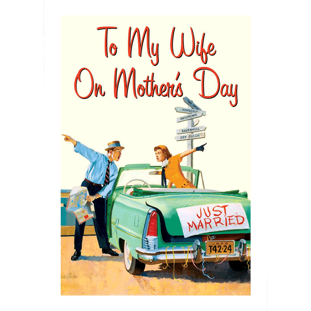 Couple in a Car - Mother's Day Greeting Card