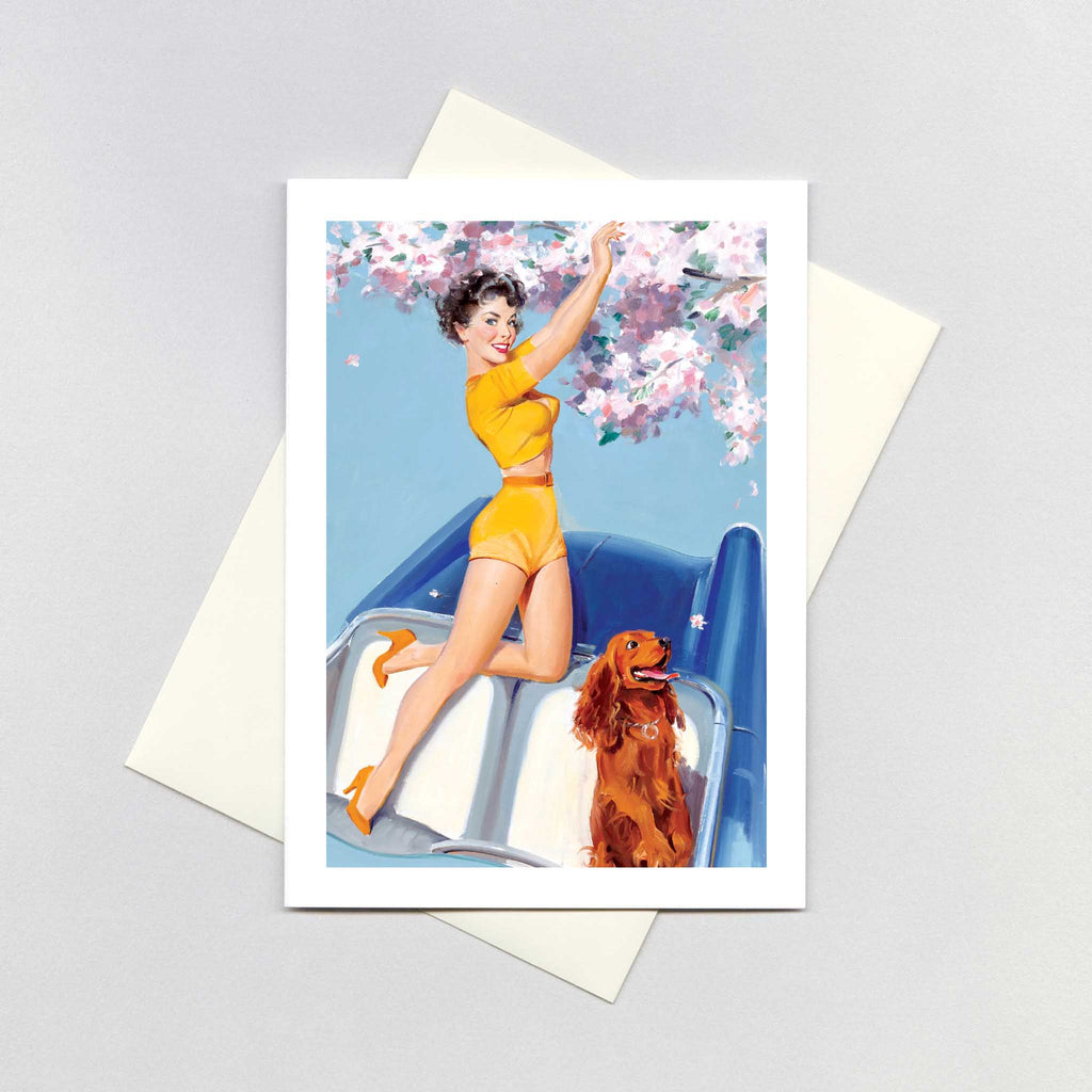 Spring Blossoms  - Pin Up Girls Greeting Card