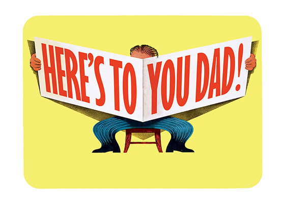 Reading a Giant Newspaper - Father's Day Greeting Card