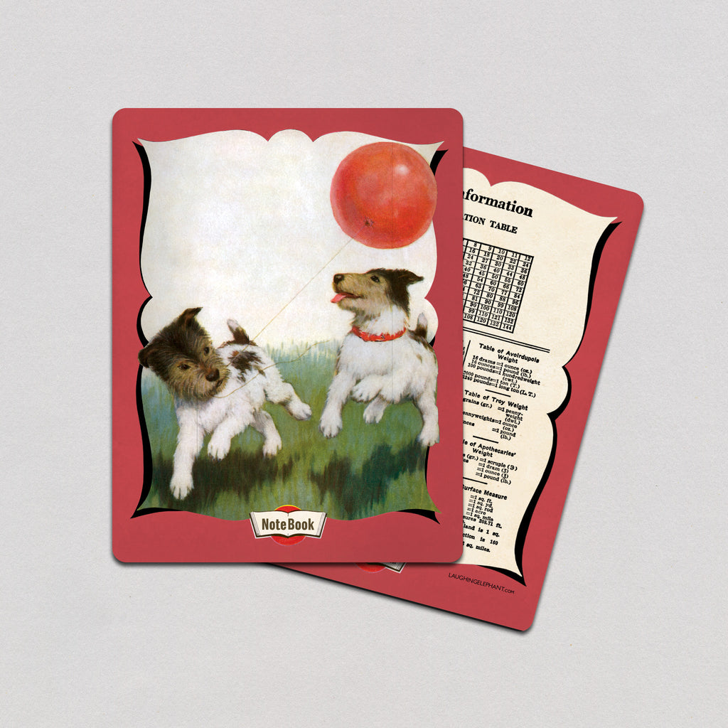 Dogs Running With Balloon - Hello Darling Notebook