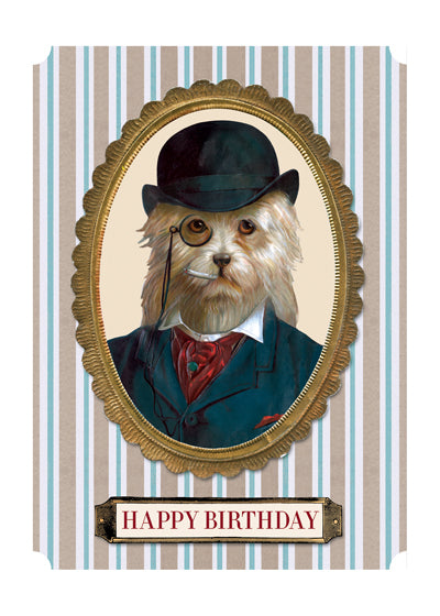 Dog About Town - Birthday Greeting Card