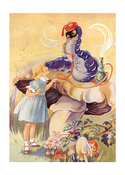 Alice and the Caterpillar - Friendship Greeting Card