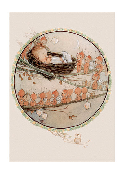 Baby Watched by Fairies - Baby Greeting Card
