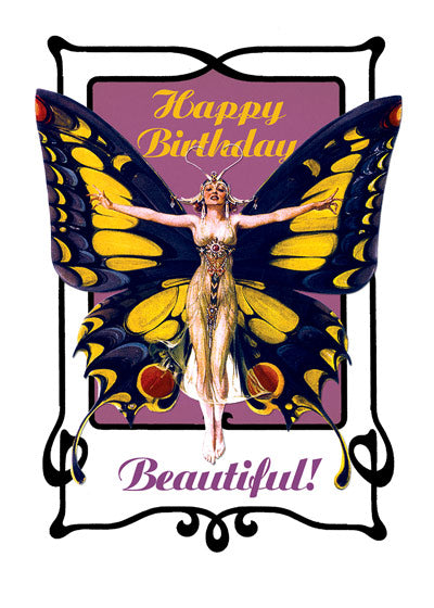 Butterfly Woman - Birthday Greeting Card