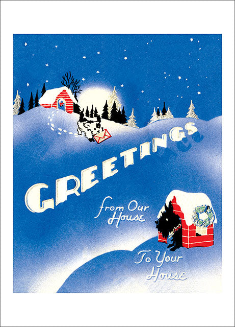 Greetings From Our House to Yours - Vintage Holidays - Boxed Christmas Greeting Cards