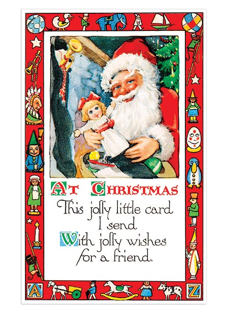 Christmas Postcard Box - 36 Unique Vintage Postcards