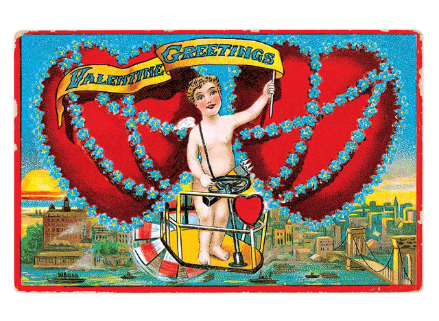 Valentine's Day Postcard Box - 36 Unique Vintage Postcards