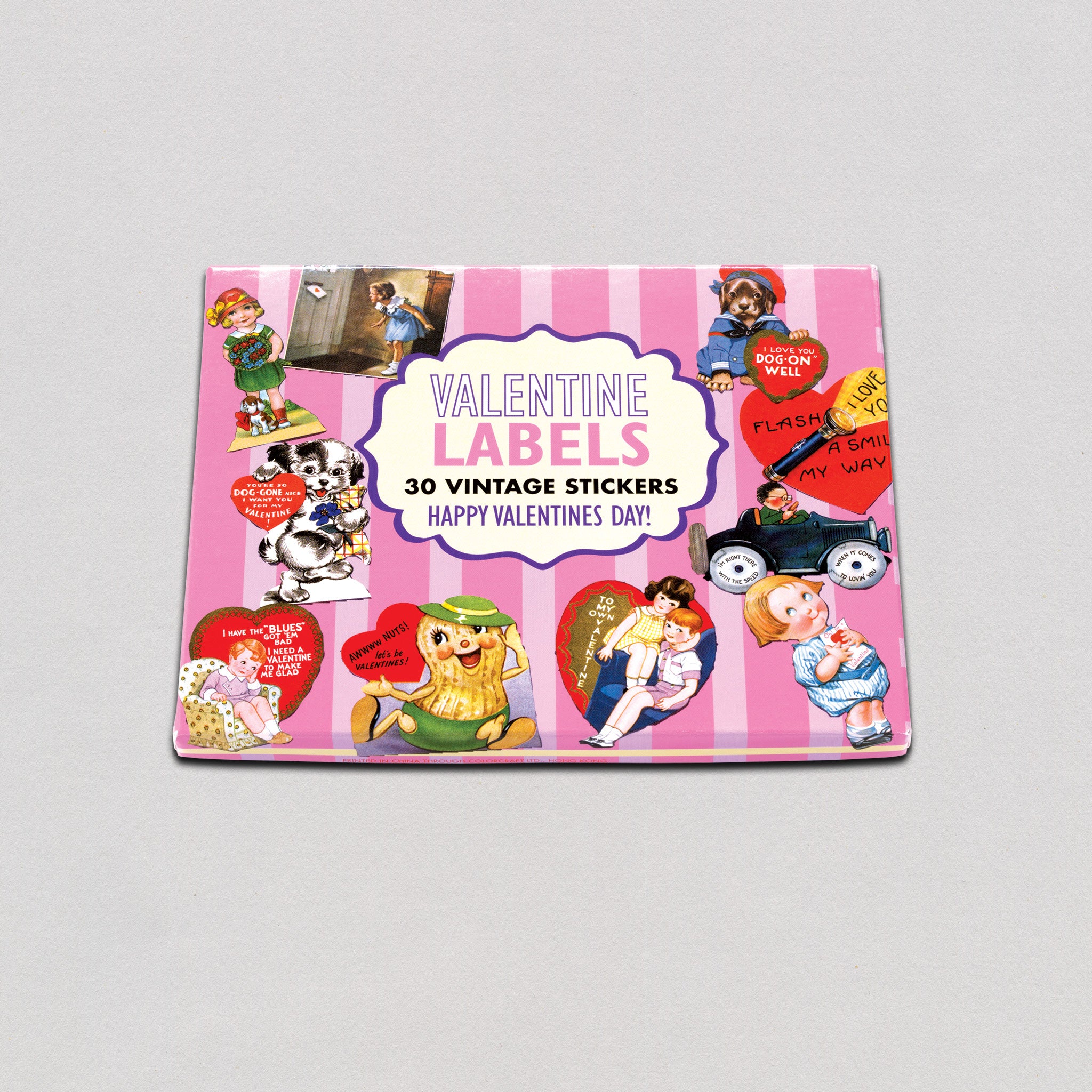 Valentine Labels - Holiday Sticker Box – Laughing Elephant
