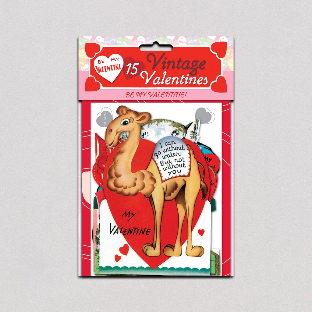 15 Vintage Valentines: Be My Valentine! - Valentines Greeting Card Packet