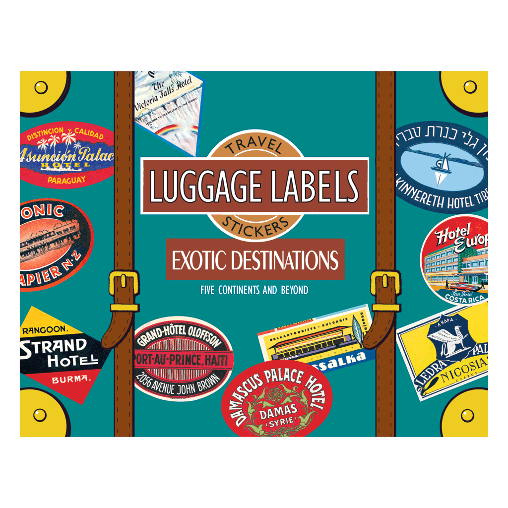 Exotic Destinations - Travel Label Sticker Box