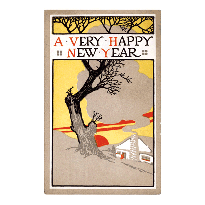 Happy New Year Postcard Book [Book]
