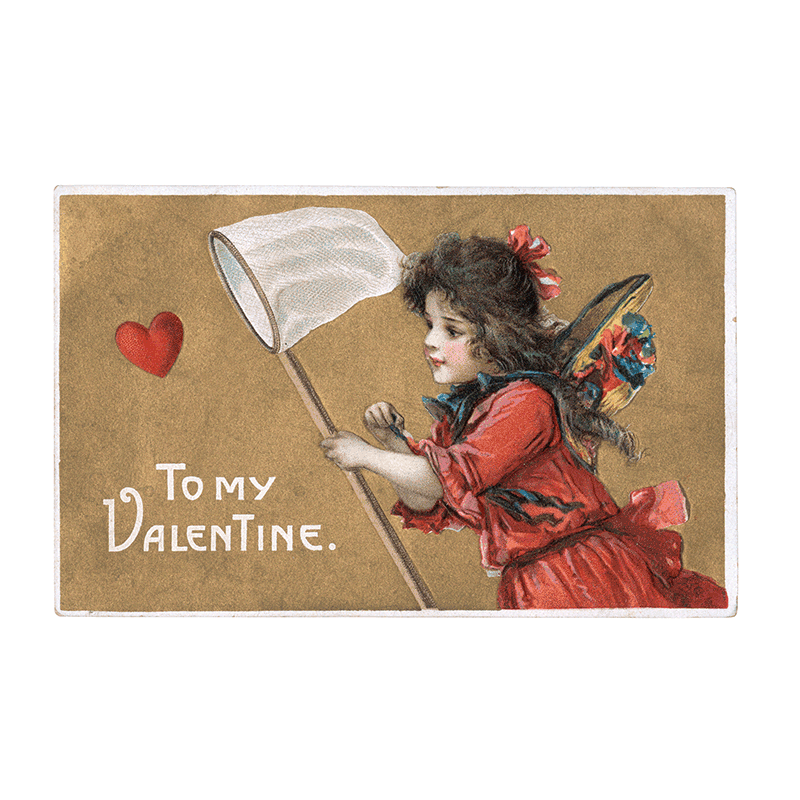Vintage Valentine Postcards Set
