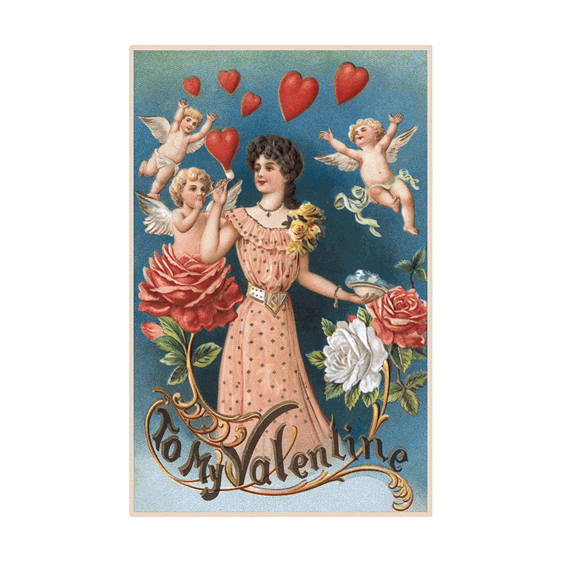 Vintage Valentine's Day Postcard - Valentine Thoughts – Bracken