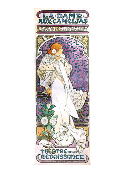 The Lady of the Camellias - Alphonse Mucha Greeting Card