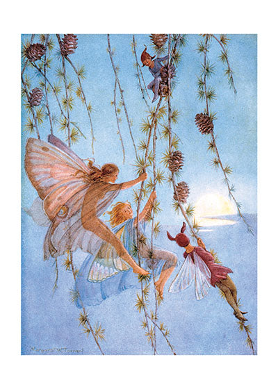 The Fairies Playing Among the Flowers - Fairies Greeting Card