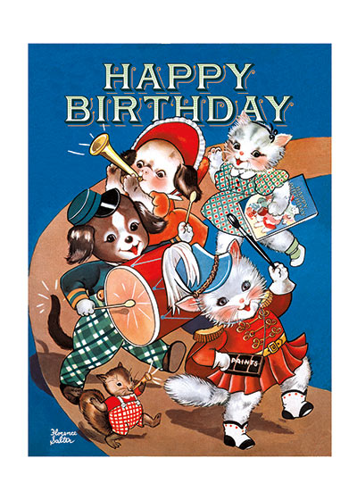 Adorable Animal Marching Band - Birthday Greeting Card