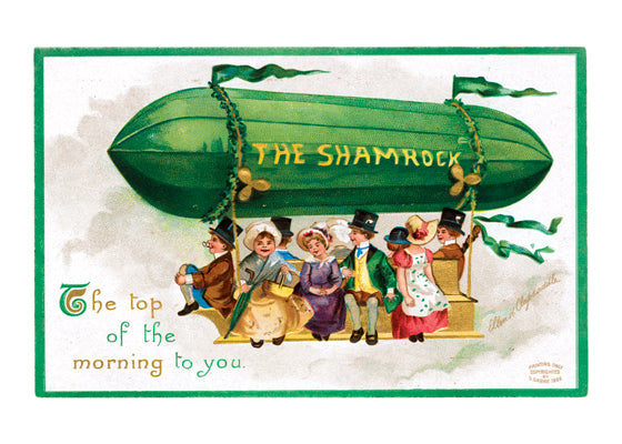 The Shamrock Dirigible - St. Patrick's Day Greeting Card