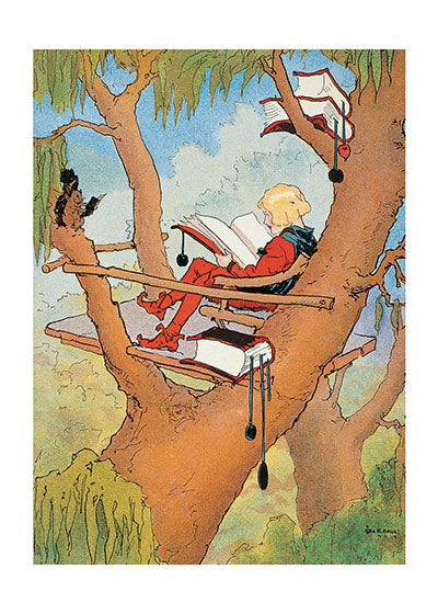 Jester Reading in Tree - Storybook Classics Greeting Card – Laughing ...