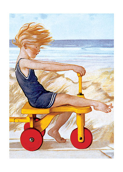 Child Playing at The Beach - Encouragement Greeting Card