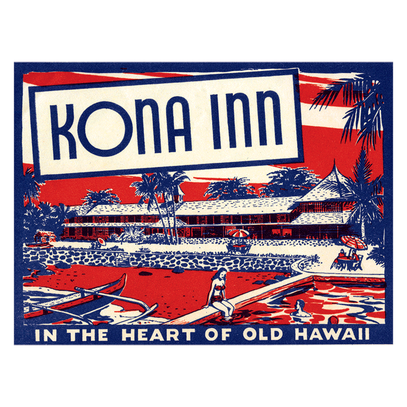 Aloha Hawaii - Travel Label Sticker Box