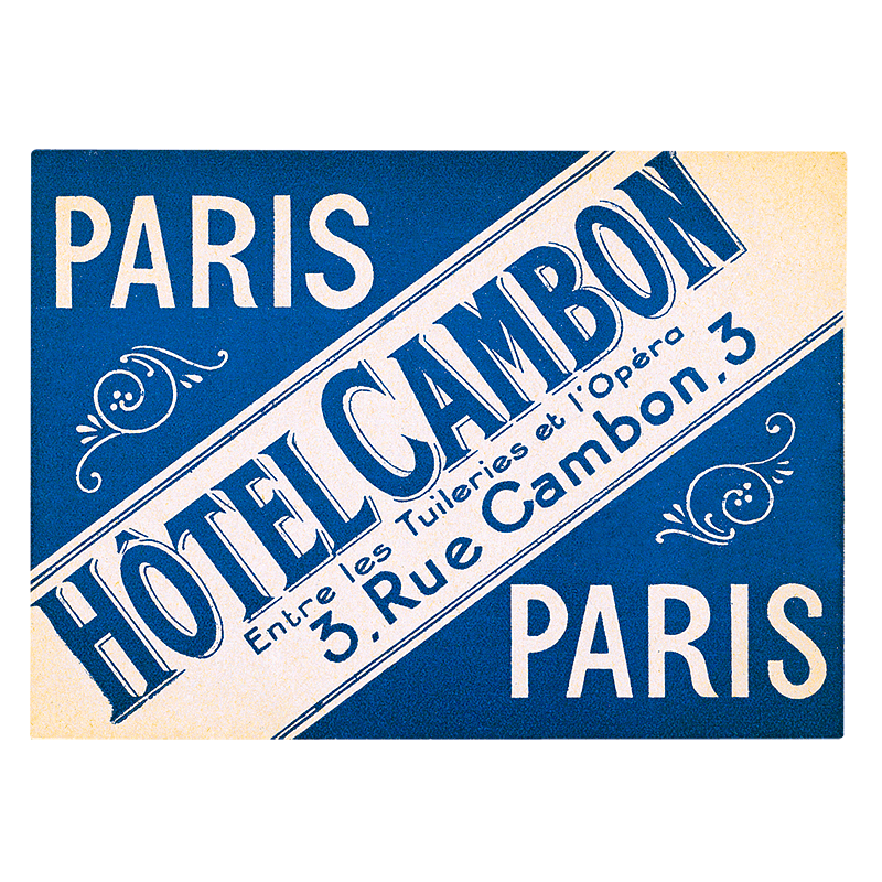 Vintage Hotel California Paris Luggage Sticker Steel Sign – Reproduction Wall Plaque